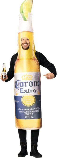 Adults Corona Extra Bottle with Lime Costume
