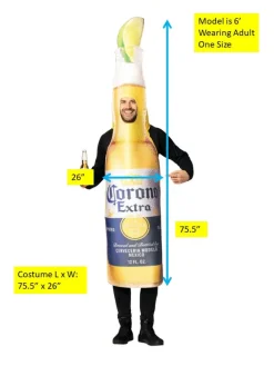 Adults Corona Extra Bottle with Lime Costume