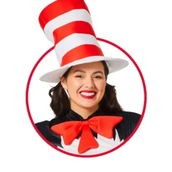 Adults Dr. Seuss Cat in the Hat Bow Tie & Hat Accessory Kit