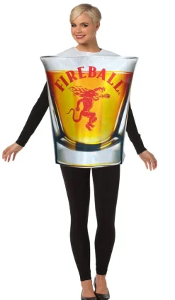 Adults Fireball Whiskey Shot Glass Costume