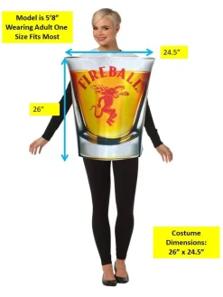 Adults Fireball Whiskey Shot Glass Costume