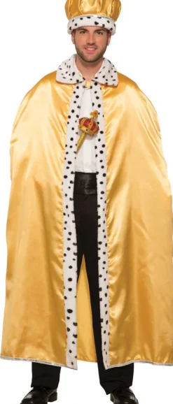 Adults Golden Royal Cape Costume