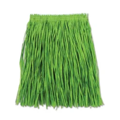 Adults Green Grass Mini Hula Skirt