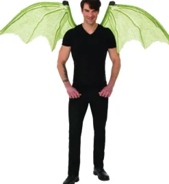 Adults Green Mechanical Dragon Wings Costume Accessory