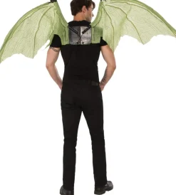 Adults Green Mechanical Dragon Wings Costume Accessory