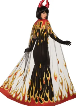 Adults Hell Fire Cape Costume Accessory