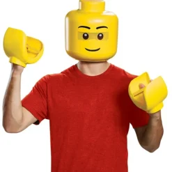 Adults Iconic Lego Mask & Hands Costume Kit