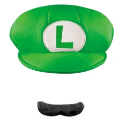 Adults Nintendo Luigi Costume Hat & Mustache