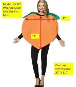 Adults Pleasant Peach Costume