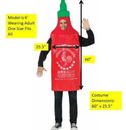 Adults Sriracha Hot Chili Sauce Costume