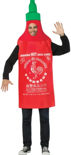 Adults Sriracha Hot Chili Sauce Costume