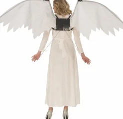 Adults White Mechanical Angel Wings Costume Accessory