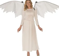 Adults White Mechanical Angel Wings Costume Accessory