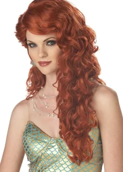 Auburn Red Little Mermaid Costume Wig