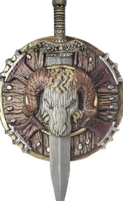 Barbarian Viking Combat Shield and Sword Costume Prop Weapon Set