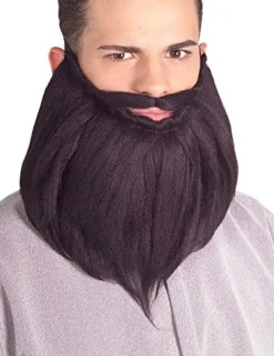 Black Beard and Mustache Costume Accessory