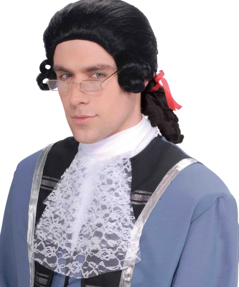 Black Colonial Man Wig