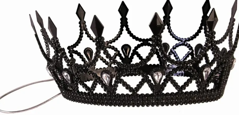 Black Dark Royalty Queen Crown Costume Accessory