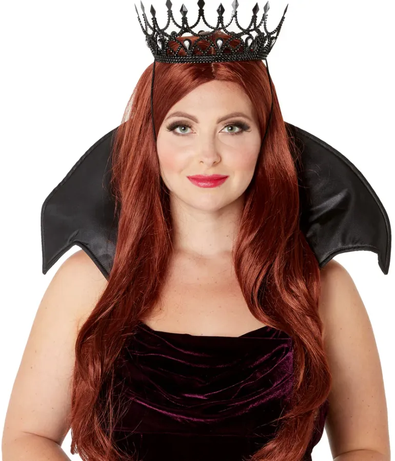 Black Dark Royalty Queen Crown Costume Accessory