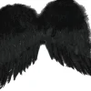 Black Feather Wings Costume Accessory