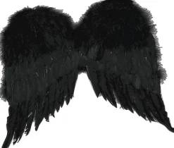 Black Feather Wings Costume Accessory