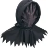 Black Hidden Face Hooded Costume Mask