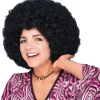 Black Mid Length Afro Costume Wig