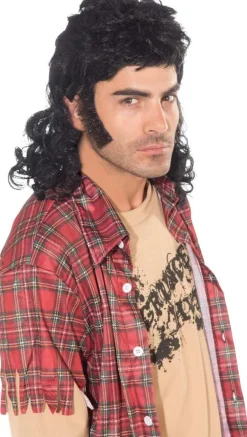 Black Mullet Wig