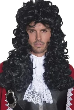 Black Pirate Captain Hook Costume Wig