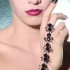Black Spider Bracelet with Attached Ring
