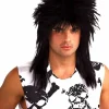 Black 80's Rock Star Wig