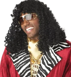 Black Super Freakin Jheri Curl Costume Wig