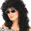 Black 80's Wild Curly Wig