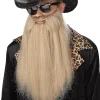 Blonde 80s Blues Rocker Costume Beard and Moustache