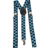Blue Checkerboard Suspenders