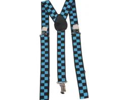 Blue Checkerboard Suspenders
