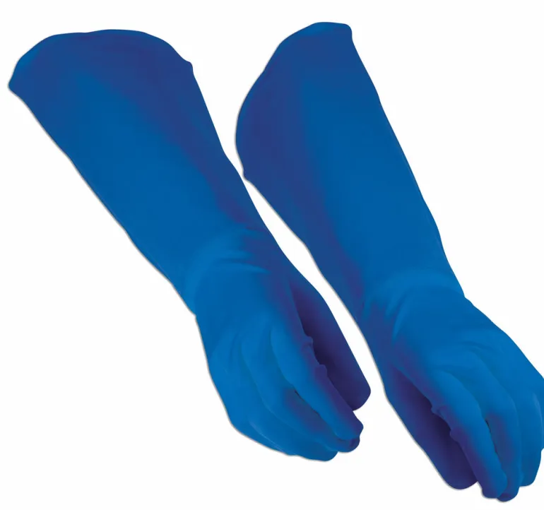Blue Hero Gauntlet Gloves Costume Accessory