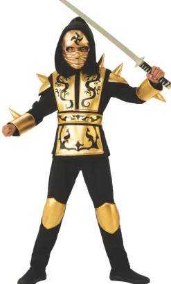 Boys Gold Ninja Costume