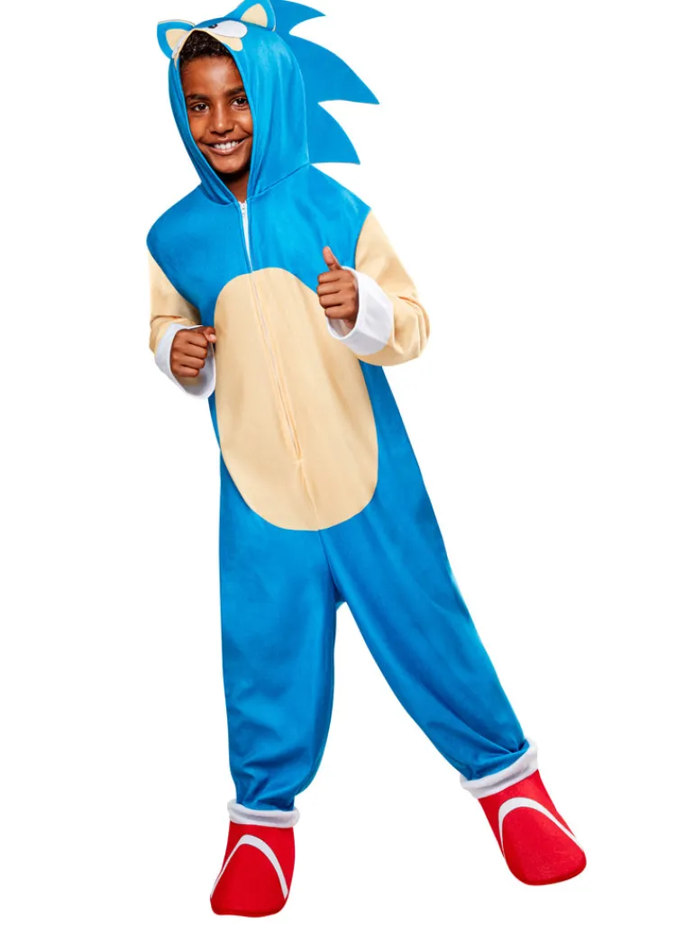 Boys Oversized Sonic Jumpsuit Costume