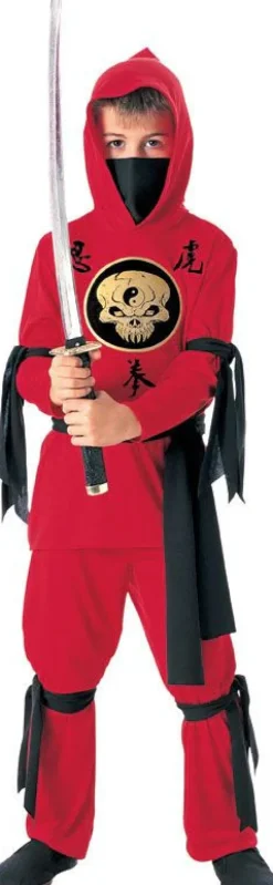 Boys Red Ninja Costume