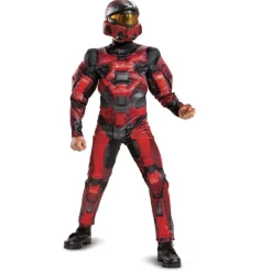 Boys Xbox Halo Spartan 1 Keystone Red Muscle Costume