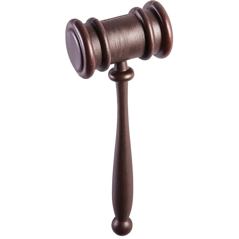 Brown Plastic Judge's Gavel Costume Accessory
