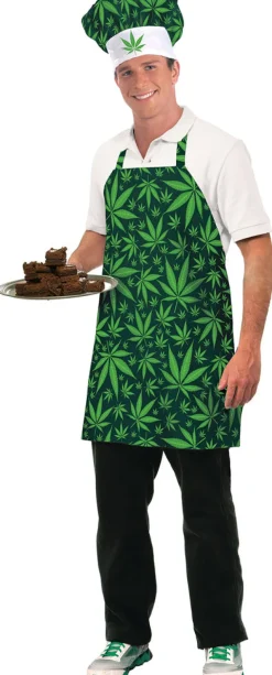 Cannabis Hat and Apron Costume Accessory Set