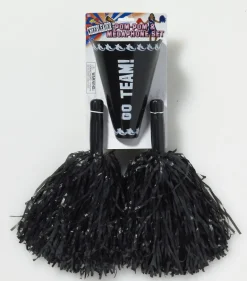 Cheerleader Pom Poms and Megaphone - Various Colors