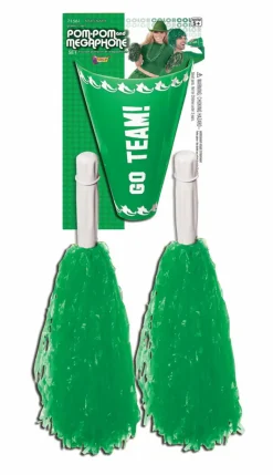 Cheerleader Pom Poms and Megaphone - Various Colors