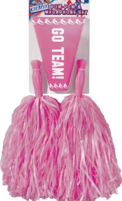 Cheerleader Pom Poms and Megaphone - Various Colors