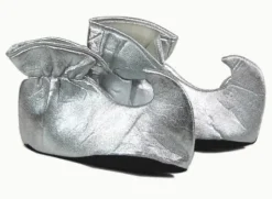 Costume Elf Shoes Silver Cloth Costume Elf Shoes