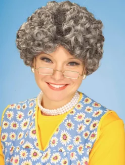 Costume Wigs Grey Afro Wig