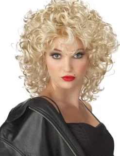 Curly Blonde Bad Girl Costume Wig