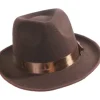 Deluxe Brown Fedora Hat Costume Accessory